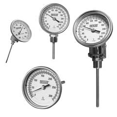 Wika and Trend bimetal thermometers